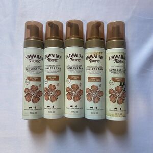 Hawaiian Tropic Sunless Tan Foam Moisturizing 6.7oz Dark Self Tanner Lot of 5
